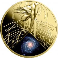 50 cents 2015 Niue Island - The most beautiful galaxies series - SPIRALA GALAXY (NGC 1232) 