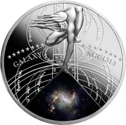 1$ 2015 Niue Island - The most beautiful galaxies series - Topsy Turvy Galaxy (NGC 1313) 