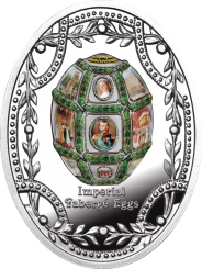 1 $ 2015 Niue Island - Imperial Faberge Eier - Faberge Ei zum 15 Thronjubiläum Egg 