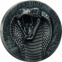 5000 Francs Ivory Cost 2022 - Mauquoy Haut Relief - Asian Big Five - King Cobra 5oz 