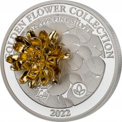 5$ 2022 Samoa - Golden Flower Collection - Water Lily 