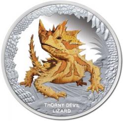 1 $ 2014 Tuvalu - Australiens Reptilien - Dornteufel 