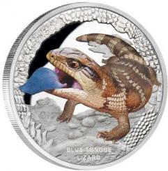 1 $ 2015 Tuvalu - Australiens Reptilien - Blauzungenskink 