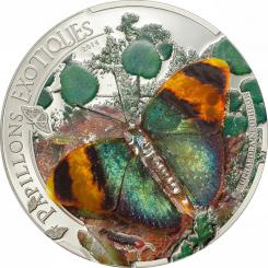 1000 Francs 2014 Zentralafrikanische Republik - Papillons Exoqtiques (Euphaedra neophron) - 3D Schmetterling 