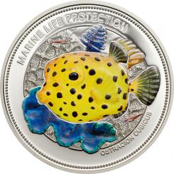 1$ 2014 Palau - Marine Life Protection - Yellow Boxfisch 