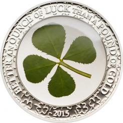 5 $ 2015 Palau - Vierblättriges Kleeblatt / Ounce of Luck 
