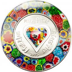 5 $ 2015 Cook Islands - Glas Art - Murrine Millefiori 