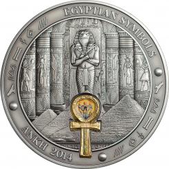 20$ 2014 Palau - Ägyptische Symbole - Ankh 3 oz 