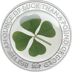 5 $ 2017 Palau - Vierblättriges Kleeblatt / Ounce of Luck 