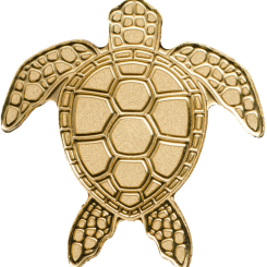 1$ Palau - Golden Sea Turtle Au smartminting© 