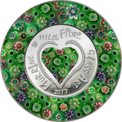 5 $ 2017 Cook Islands - Glass Art - Murrine Millefiori III 
