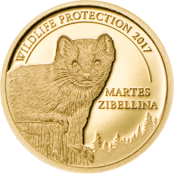1000 Togrog 2017 Mongolia - Wildlife Protection - Sable - Martes Zibellina  Au 