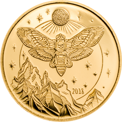 1500 Schillings 2018 Tansania - Golden Death’s Head Hawkmoth AU 