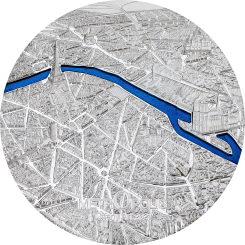 50 $ 2021 Palau - Tiffany Art Metropolis – Paris Kilo Edition 1kg 