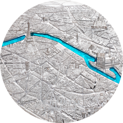 20$ 2021 Palau - Tiffany Art Metropolis - Paris 3oz 