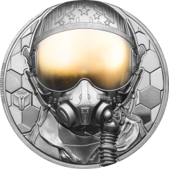 500$ 2020 Cook Islands - Real Heroes - Fighter Pilot 5oz Au 