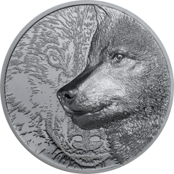 1000 Togrog 2021 Mongolia - Mystic Wolf Black Proof 2 oz 