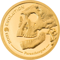 1000 Togrog 2021 Mongolei -  Golden Paranthropus  AU 