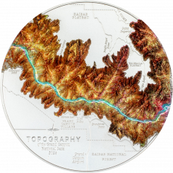 25$ 2023 Cook Islands 5 OZ Topography – Grand Canyon 