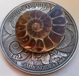 1000 Francs 2016 Burkina Faso - World of Evolution - Ammonidea / Ammonite 