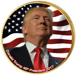 1/4 $ USA - Donald Trump 45th President 2017 