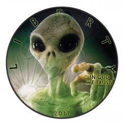 1$ 2017 USA - Liberty - Glow in the dark - Alien 