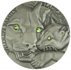 1$ 2016 Niue Island - Wildlife Family - Black Puma 1oz 
