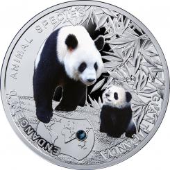 1$ 2014 Niue - Endangered Animal Species - Großer Panda im Etui 