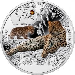1$ 2014 Niue Island - Endangered Animal Species - Amurleopard 