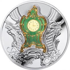 1$ 2018 Niue Island - Art of Faberge - IMPERIAL DESK CLOCK 