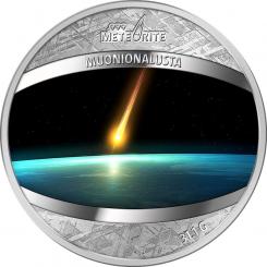 1$ 2016 Niue Island - Pure Meteorit Münze - Muonionalusta Meteorit 