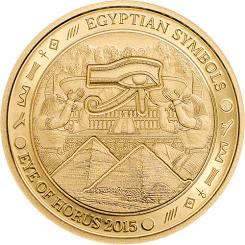 1$ 2015 Palau -  Ägyptische Symbole - Eye of Horus smartminting Au 