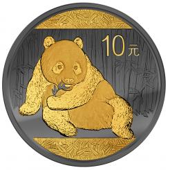 10 Yuan 2015 China - Golden Enigma - Panda - Black Ruthenium 