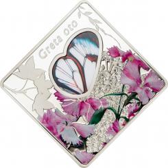 10$ 2014 Palau - Animals in Glass - Buttefly Greta Oto 
