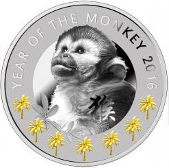 1$ 2016 Niue Island - Lunar Kalender - Year of the Monkey 