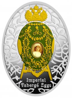 1 $ 2015 Niue Island - Imperial Faberge Eier - Alexander Palace Egg 