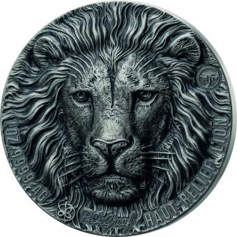 1000 Francs Elfenbeinküste 2021 - Mauquoy Haut Relief - Big Five Lion 1oz 