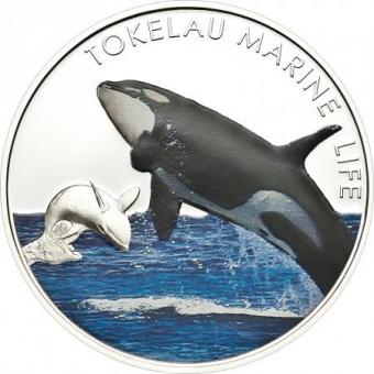 5 $ 2012 Tokelau - Marine Life Orca / Killerwal 