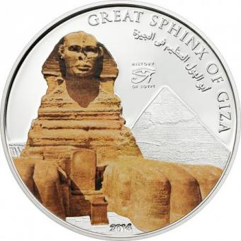 5 $ 2014 Cook Islands - Geschichte Ägyptens - Sphinx 