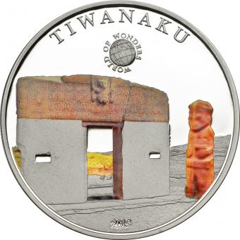 5 $ 2015 Palau - World of Wonders - Tiwanaku 