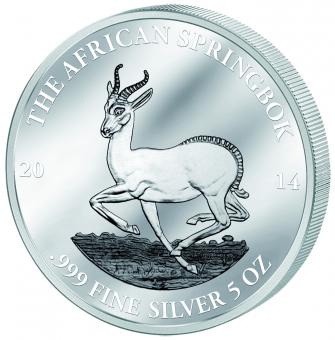 3000 Francs 2014 Gabon - The African Springbock - Antelope 5 oz 