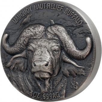 5000 Francs Elfenbeinküste 2020 - Mauquoy Haut Relief - Big Five Water Buffalo 