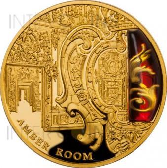 100 $ 2012 Niue Island - Secrets of History - Amber Room - Gold 