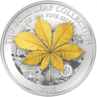 10$ 2014 Samoa - Gold Leaf Collection - Kastanienblatt 
