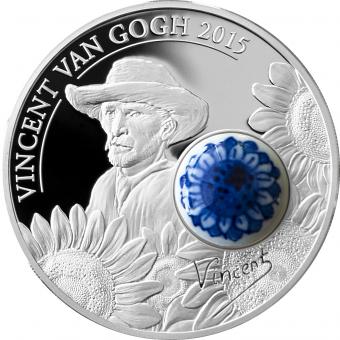 10$ 2015 Cook Islands - Royal Delft - 125th Anniversary Vincent van Gogh 
