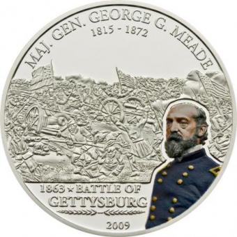 5 $ 2009 Cook Islands G. Meade - Battle of Gettysburg 
