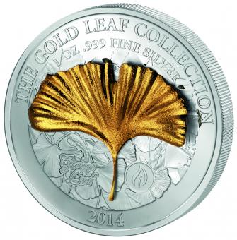 10$ 2014 Samoa - Gold Leaf Collection - Ginkgo 