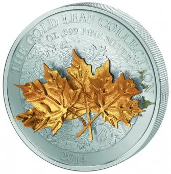 10$ 2014 Samoa - Gold Leaf Collection - Maple Leaves 