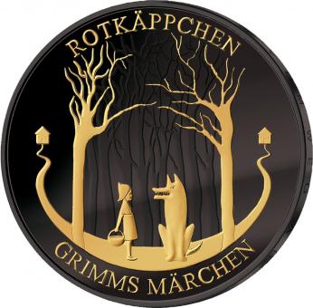 20 Euro 2016 Deutschland - Golden Enigma - Rotkäppchen Grimms Marchen - Black Ruthenium 