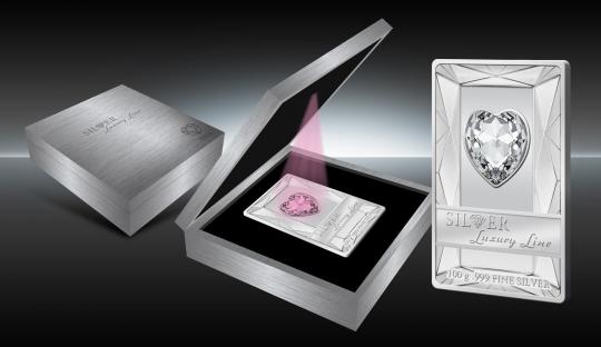 20 $ 2014 Cook Islands - Silver Investment Luxury Line - Pink 